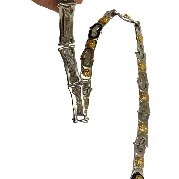 Italian Leather And Metal Mesh Belt - Picture 4 of 8